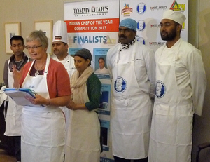 the contestants and chair of judges, Trish Thomson